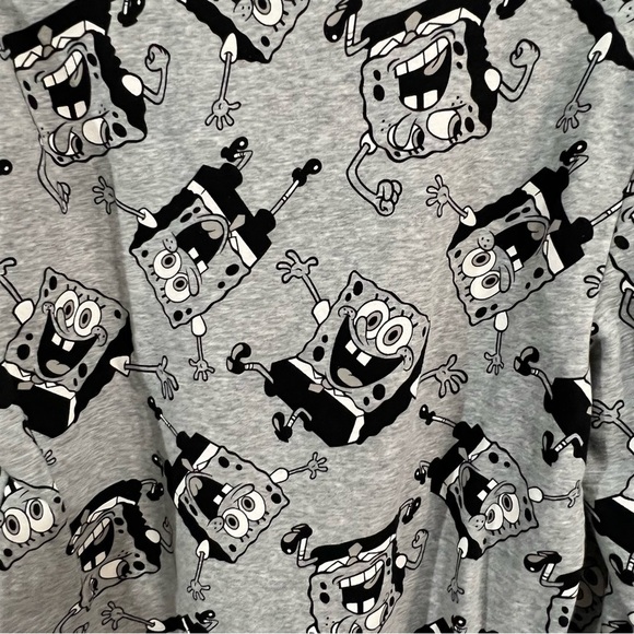 H&M SpongeBob SquarePants collab sweatshirt womens medium grey crewneck - Picture 5 of 5